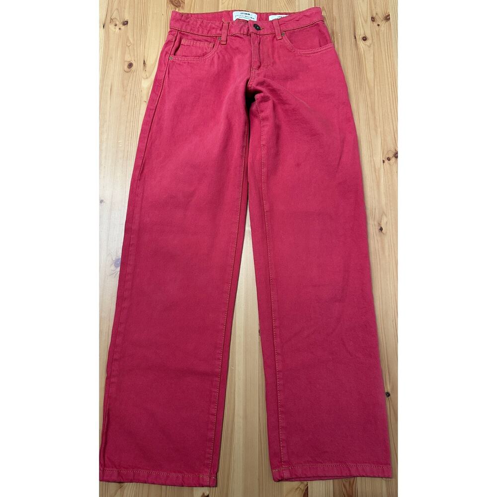 Cotton On Women Straight Leg Jeans Red